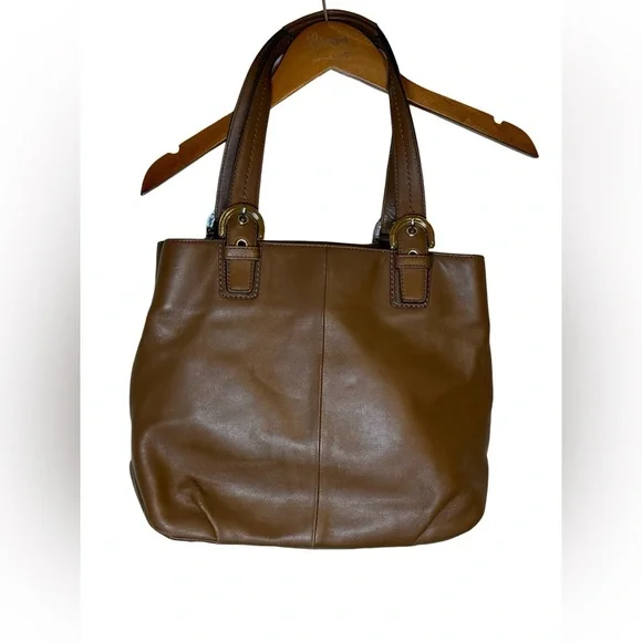 Coach Bleecker F17724 Leather Tote Brown Great Condition - Picture 2 of 12